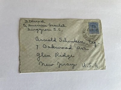 Cubierta de censor Malaya Pahang Segunda Guerra Mundial + CD Cameron Highlands + Consulado de los Estados Unidos + Censor #16 Foto 1 de 2