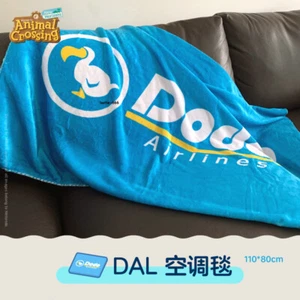 Animal Crossing Blanket Dal Dodo Airlines Game Around Flannel Soft Blue Blacket  - Picture 1 of 4