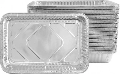 30PC 570ml Foil Trays Disposable Aluminium Foil Baking Roasting Tray Deep Tin