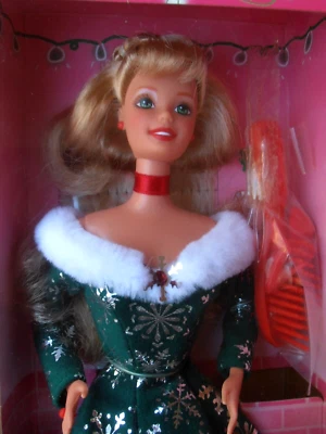 VINTAGE MATTEL 1997 FESTIVE SEASON BARBIE DOLL HOLIDAY #18909 SPECIAL EDITION - image 1 of 4