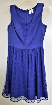 AUTH MAC + JAC SLEEVELESS A-LIINE PARTY DRESS PREOWNED PURPLE SZ M - Image 1 of 4