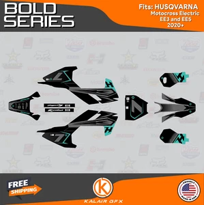 Graphics Decal Kit for Husqvarna Electric EE3 and EE5 2020+ Bold Series - Teal - Picture 1 of 6