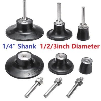 1/2/3inch Roll Lock Disc Pad Holder 6mm Mandrel Quick Change Sanding Backing Pad
