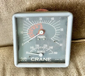 Vintage NOS Crane Tridicator Boiler Gage - USA - Picture 1 of 2