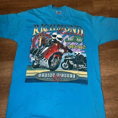 Vintage Motorcycle T shirts Richmond Virgina Graphic T  - Image 1 of 4
