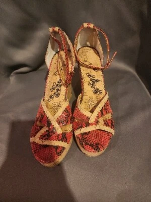 NAUGHTY MONKEY Coverup Wedge Platform Sandal (RED) - SIZE 7.5 - Image 1 of 3