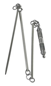 WLE Tradicional Cuadrado Tres Secciones Ciruela Flor Cadena Látigo Mango de Acero Premium - Imagen 1 de 1