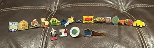 Lot of 20 Vintage French Enamel Advertising/Tourism/Civic Pins Assorted Lot RARE - Picture 1 of 1