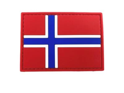 Norway Norwegian Flag Tactical Airsoft Paintball PVC Morale Patch - Image 1 of 4
