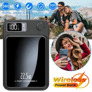 Magnetisch Powerbank Externe MagSafe Akku für iPhone Tragbare Ladegerät Akkupack - Zdjęcie 1 z 12