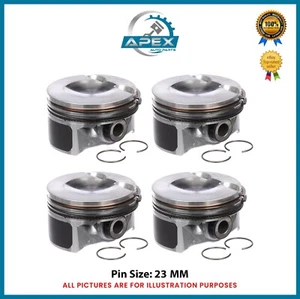 X4 FITS AUDI A1 A3 A4 A5 A6 & A7 S1 QUATTRO CWZA PETROL PISTON WITH RINGS - STD - Picture 1 of 4