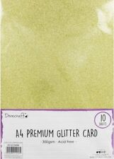 A4 Dovecraft 300gsm Gold Glitter Card Arts and Crafts Premium Quality