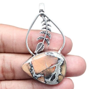 Necklace Malinga Jasper Gemstone Handmade Gift For Her Jewelry 2.25" - Picture 1 of 7