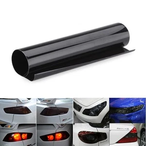 12" x 72" BLACK Fog Light Headlight Taillight Tint Vinyl Film Sheet Sticker - Picture 1 of 1