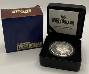 2018 Zombucks Feast Dollar PP 1 oz 0,999 Silbermedaille Münze Provident - Bild 1 von 5