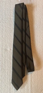 Corbata de cuello vintage para hombre a rayas negras corbata de 2” de ancho ajustada 53” de largo - Imagen 1 de 6