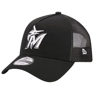 New Era Truckermütze Herren schwarz Miami Marlins A-Rahmen 9FORTY verstellbar - Bild 1 von 6