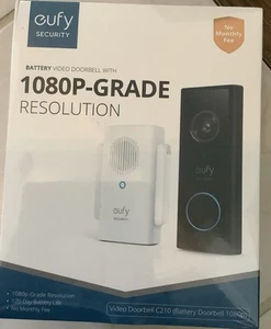 eufy Security Wireless Video Doorbell 1080P Smart Door Ring Camera w/Alexa+Chime - Picture 1 of 7