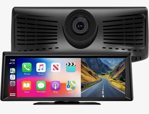 Drahtloser CarPlay Bildschirm mit 4K Dashcam, 8,1" Tragbarer Touchscreen Autoradio - Bild 1 von 7