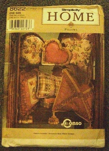 Paquete de almohada para el hogar Simplicity Pattern 8622 17 diseños básicos de almohada - nuevo - Imagen 1 de 3