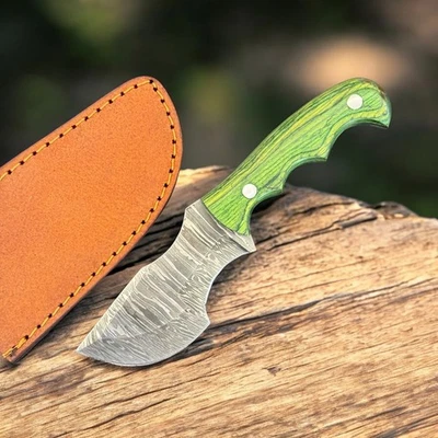 7.5" Damascus Steel Hunting Tracker knife for Camping B 268,,,,,,, - Image 1 of 4