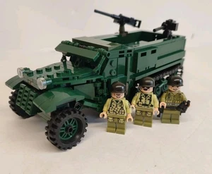 Cobi Half Track Military US Army Fahrzeug mit Figuren NUR AUFGEBAUT - Bild 1 von 9
