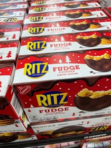 5 Schachteln RITZ Fudge bedeckt Holiday Crackers, Lmtd Edit Schokolade bedeckt 7,8 Unzen - Bild 1 von 24