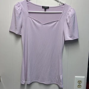 Lavender Express Sweetheart Neck Dress Shirt Adult Women S - Picture 1 of 6