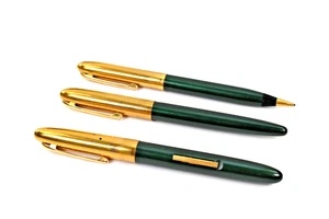 Vintage Wearever Green & Gold Pen Pencil Set Fountain Pen, Ballpoint, Mechanical - Picture 1 of 7
