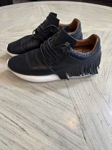 Esse Ut Esse Women’s Shoes Black Size 41/ 10 Fringe Leather Italy Comfort Casual - Picture 1 of 7