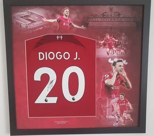 Diogo Jota Signed Framed Liverpool Shirt. - Picture 1 of 3