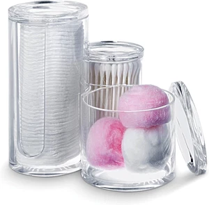 Domopak Living Porta Cotone/Bastoncini Cotonati, Polistirene, 15 X 12.5 X 14 Cm, - Foto 1 di 12