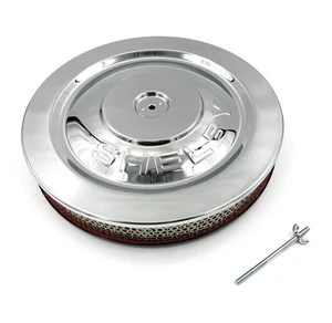 Shelby Chrome Air Cleaner 14" x 2.25" 1971 1972 1973 Mustang Coupe Fastback Conv - Picture 1 of 11