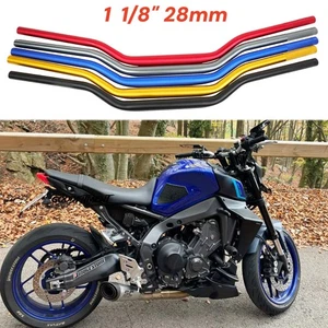 1 1/8" 28mm Motorcycle Fat Bar Handlebar Handle Bar For Yamaha MT07 MT09 MT-10 - Picture 1 of 16