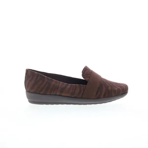 Easy Spirit Audrey 2 SEAUDREY2 Womens Brown Canvas Loafer Flats Shoes 5.5 - Picture 1 of 4