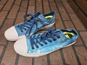 Converse Chuck Tayor Blue White Splash Low Men's 10.5 Wom 12 - Picture 1 of 8