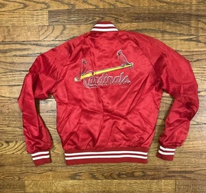 Vintage St Louis Cardinals Stadium Club Jacket Chalk line Medium 14/16 Button Up - Picture 1 of 11