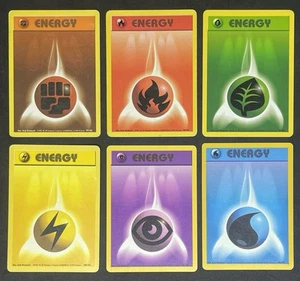 POKÉMON SET BASE UNLIMITED ENERGY COMPLETE FROM 97 TO 102 PL/LP ENG - Imagen 1 de 2