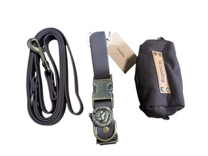 Juego de collar de plomo y bolsa para caca marrón y dorado para perro Wisedog XL - Imagen 1 de 4