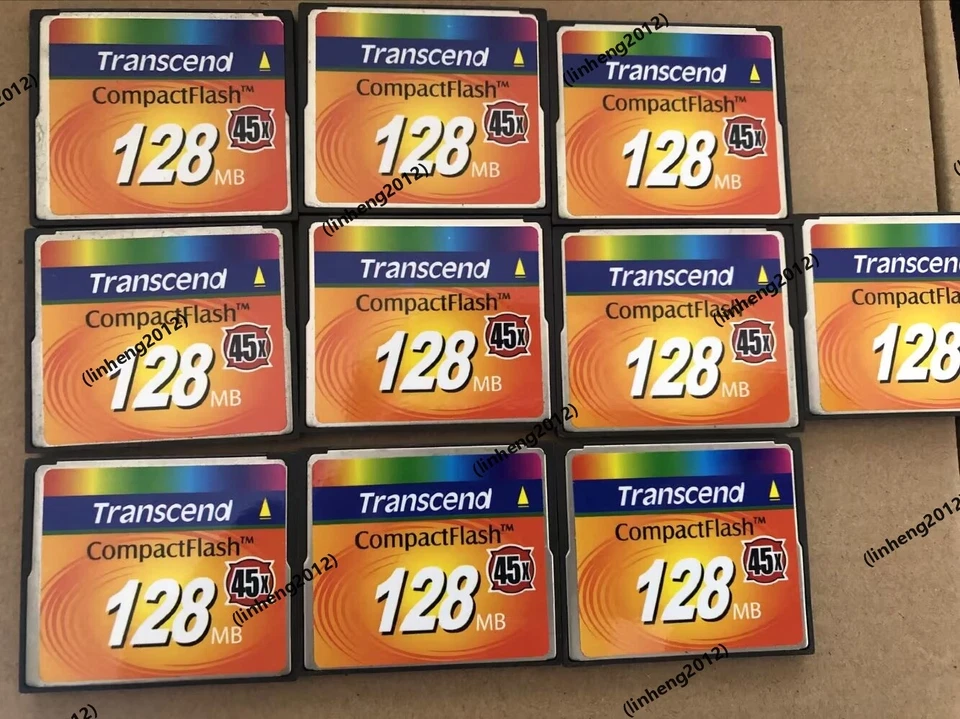 10PCS  Transcend 128mb  45X Compact Flash CF Memory Card - Image 1 of 1