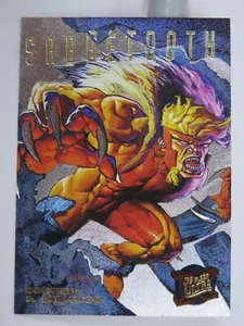 1994 ULTRA X-MEN HUNTERS AND STALKERS SABERTOOTH 6/9 LIMITED EDITION FOIL CARD - Picture 1 of 3