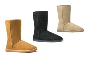 Nuevas Botas de Moda para Mujer Damas Clásicas Botas de Nieve Piel Sintética Gamuza Zapatos-430L - Imagen 1 de 22