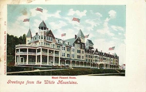 Postal New Hampshire White Mountains Mount Pleasant House Hotel Individed - Imagen 1 de 2