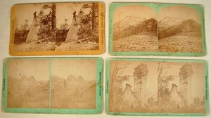 COLORADO MOUNTAIN SCENERY W G CHAMBERLAIN DENVER 4 STEREOVIEWS LOT LG SIZE - Picture 1 of 6
