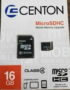 MicroSDHC card with SD card adapter for Android Smartphones or Cameras 16GB - Picture 1 of 2