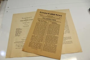 Vintage 1943 Stage Play Program The Green Vine Washington Gardner School Albion - Picture 1 of 8