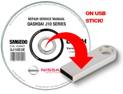 Nissan Qashqai J10 (2006-10) manuale officina per tutti i sistemi Win/Mac su USB - Immagine 1 di 4