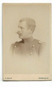 Soldier Officer ??? Writing on back; Photo by C. Ruf, Freiburg (4866) - Picture 1 of 2