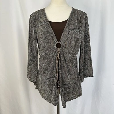 Vintage Dressbarn Blouse Womens Petite Large Tank Top Underneath High Low Hem - Image 1 of 4