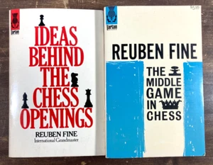 Reuben Fine 2 Book Lot Ideas Behind The Chess Openings & Middle Game In VGC 70s - Picture 1 of 8